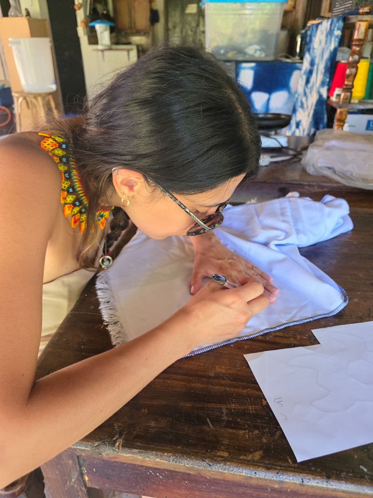 Torogoz Viajero - Design and Dyeing with Indigo for Your Own Scarf